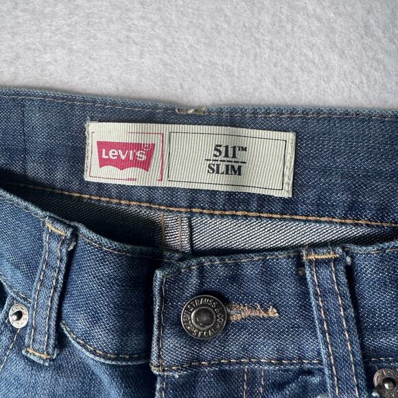 Levi’s 511 Slim Boys Jeans 14 Regular 27x27 Silvery Blue - Picture 3 of 6